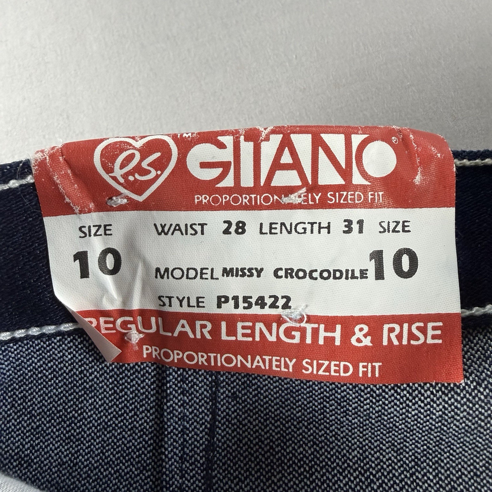 VTG Gitano PS Jeans Womens 10 NOS Dark Wash Straight Leg Jeans 28×31 Deadstock