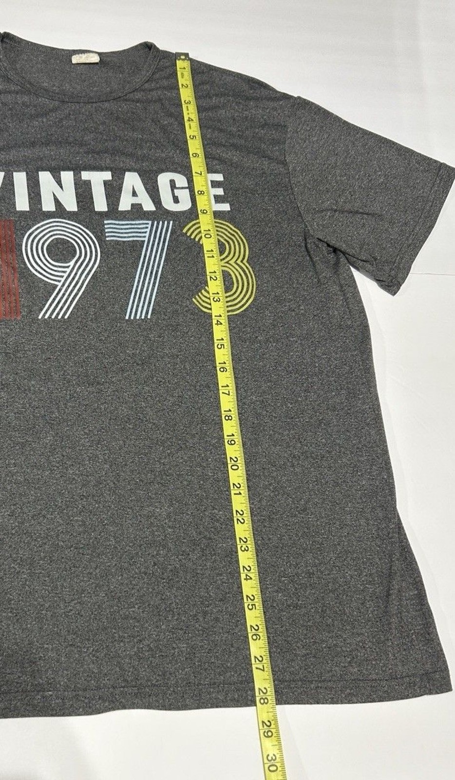 Vintage 1973 Birthday Graphic T-Shirt Women’s Size XL Heather Charcoal Gray Tee