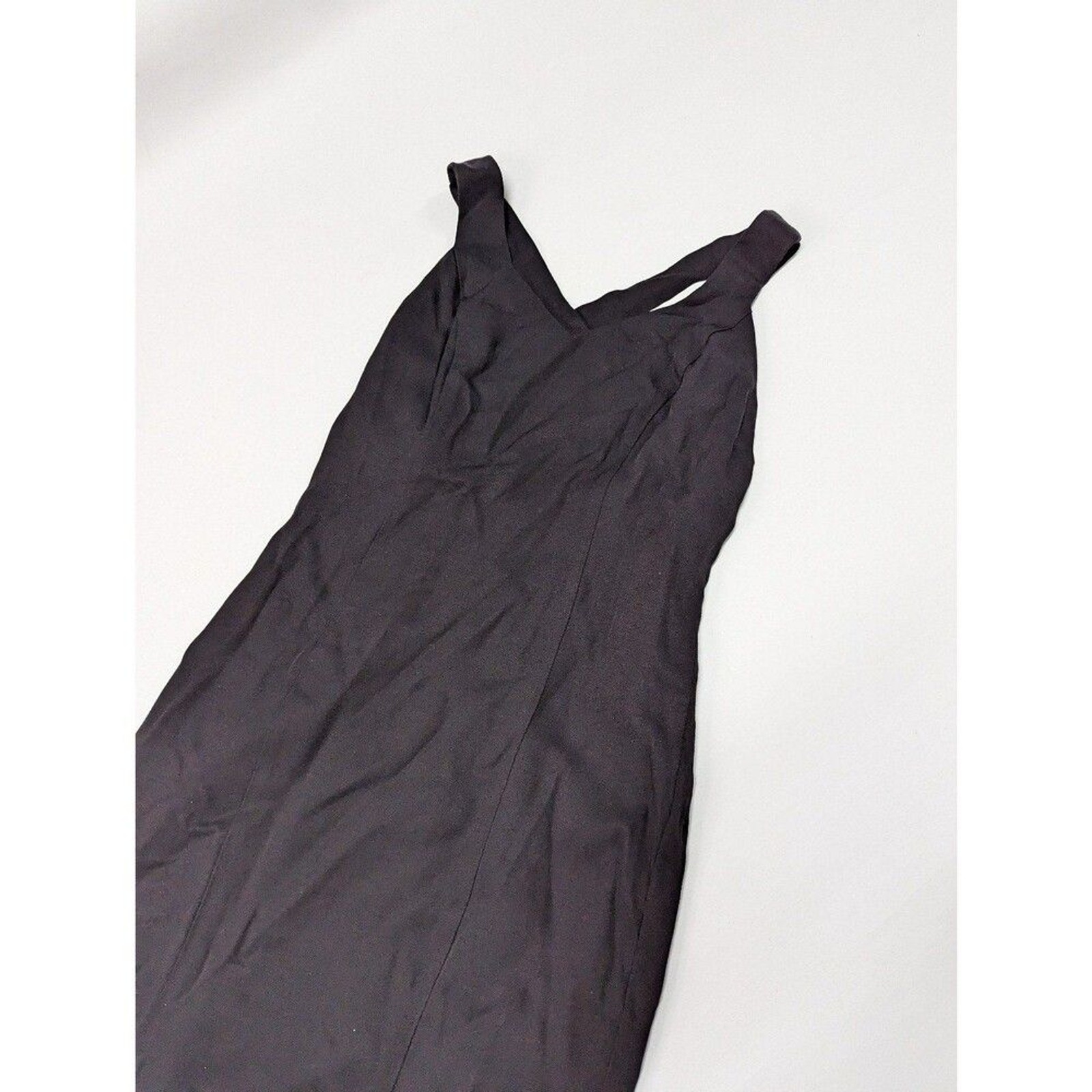 Vintage Minimalist LBD Strappy Mini Black Dress Miss Ashlee California Size 6