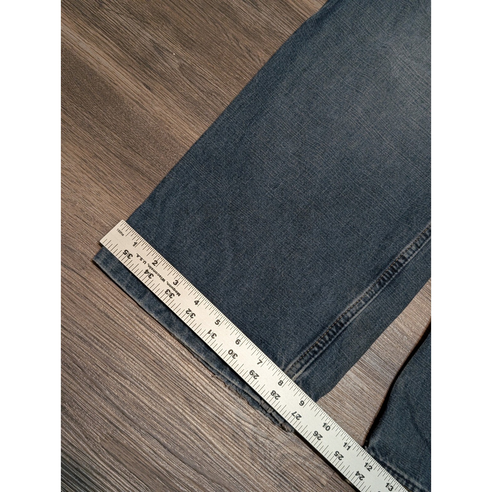 JNCO 90s Wide Leg Cargo Blue Denim Tiger Pocket Skater Pants Size 18 (30×28)