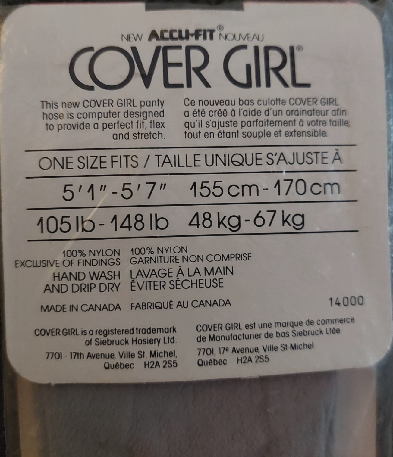 Vintage Pantyhose Rare Cover Girl All Sheer Color Blue Sky One Size BALLS1