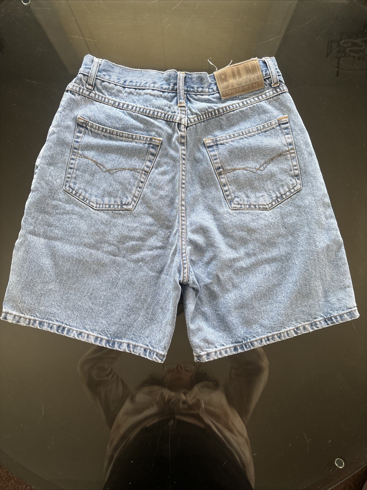 90s Moms Jean Shorts Bum Equipment Juniors 11 Hong Kong Light Blue High Waisted