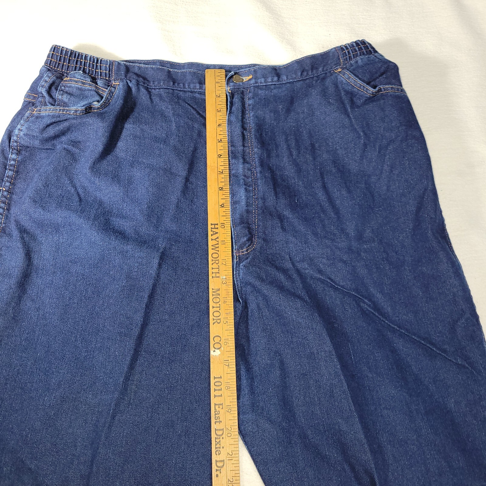 Wrangler Jeans Women Size 44 Blue Denim Straight Leg Plus Size W0715NV Workwear