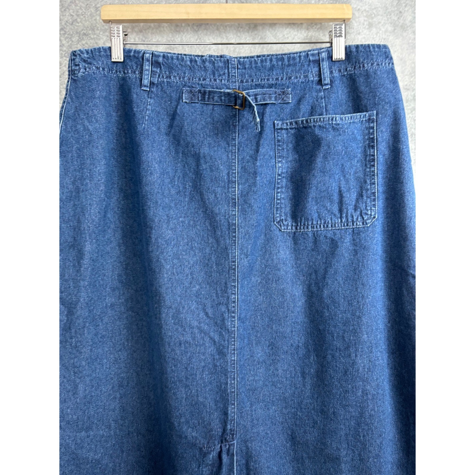 Vintage The Disney Store Winnie the Pooh Embroidered Denim Maxi Skirt Size XL