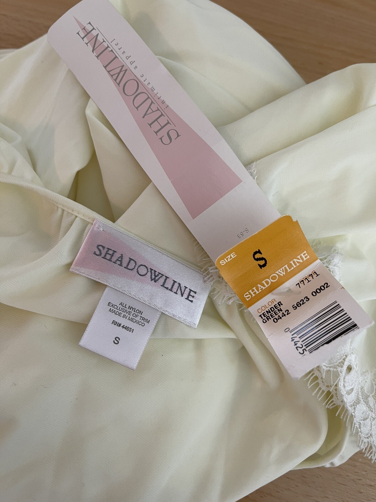 NEW Shadow Line Size Med Yellow Night Gown Robe Button Up House Coat Full Button