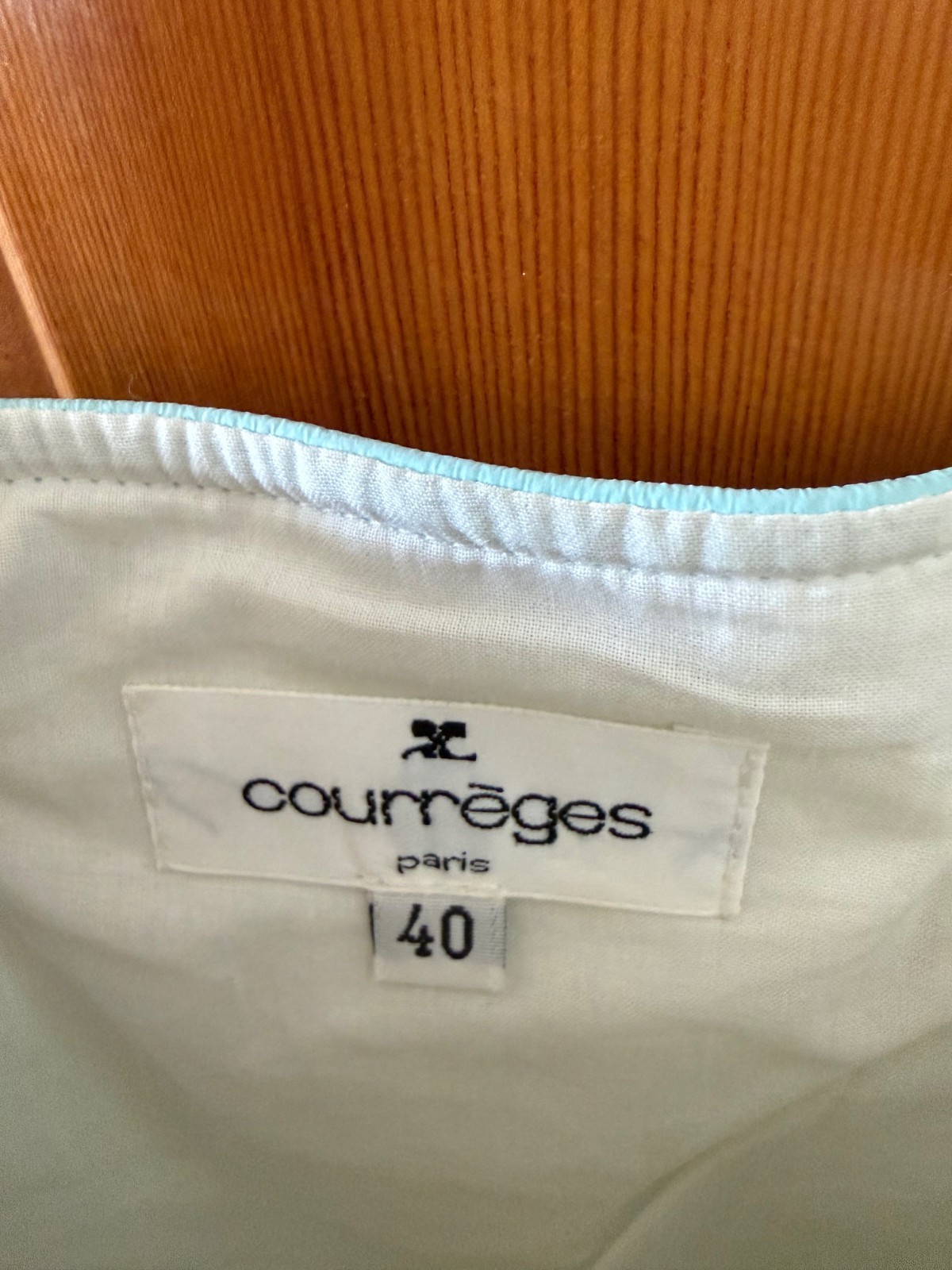 Vintage Courreges White and Sky Blue Dress size (FR 40)