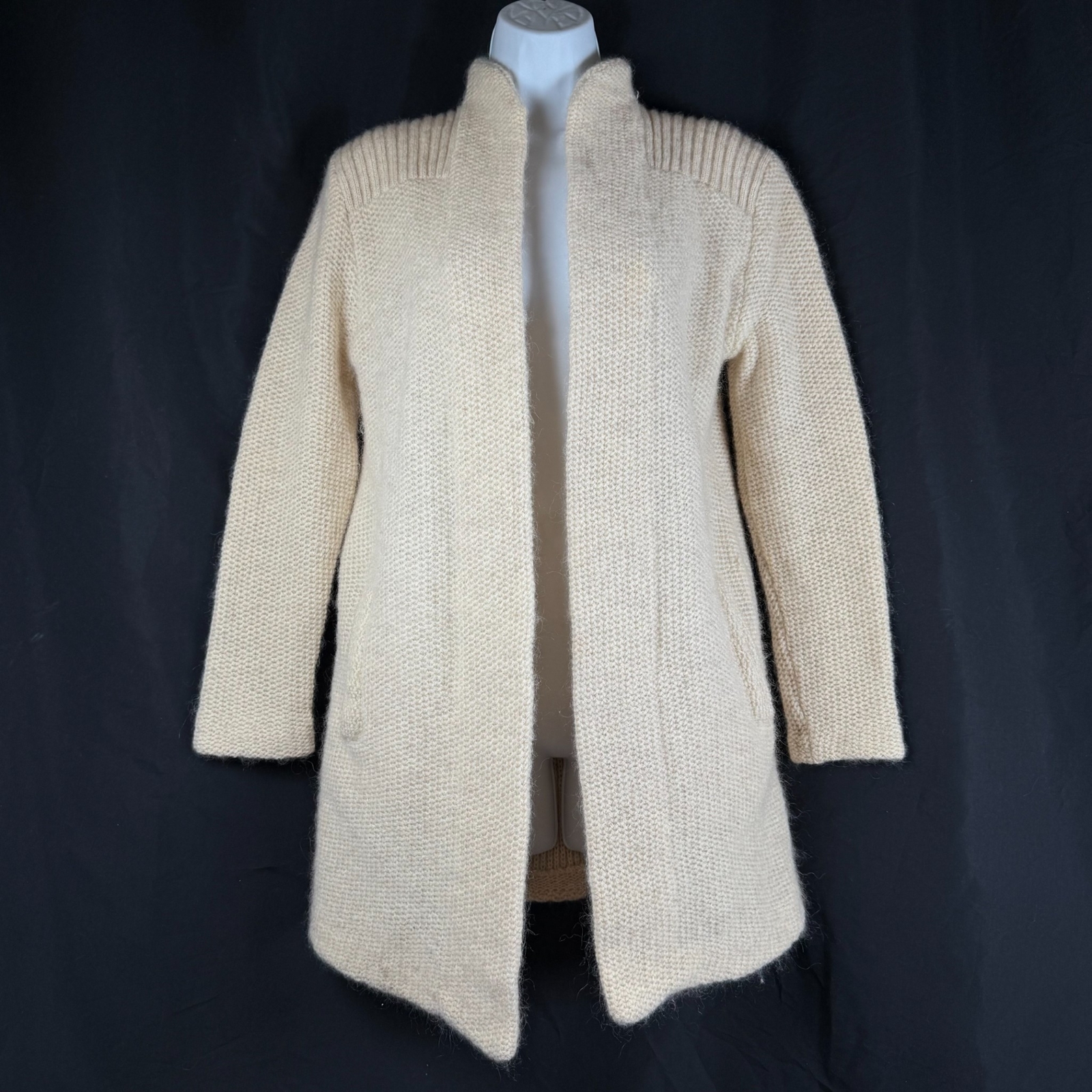 VTG 1980s P.G.E. Mohair Cardigan Women’s Sweater Medium Made In Hong Kong