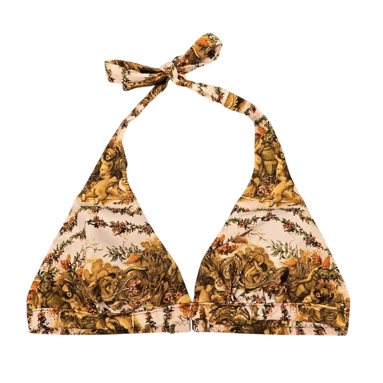 Vintage High Tide Retro Hippie Cherub Bikini Swimsuit Top S/M Movie Set Prop