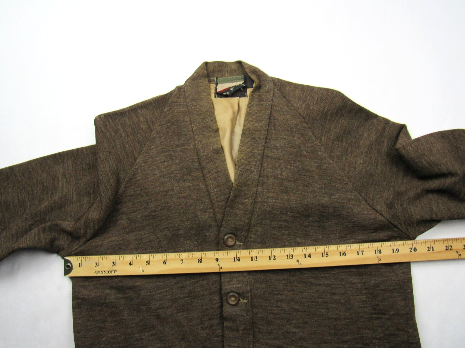 Vtg 1940s 50s Roper Knitting Co. Work Wear Knit Cardigan Sweater Mens Sz 44 40s