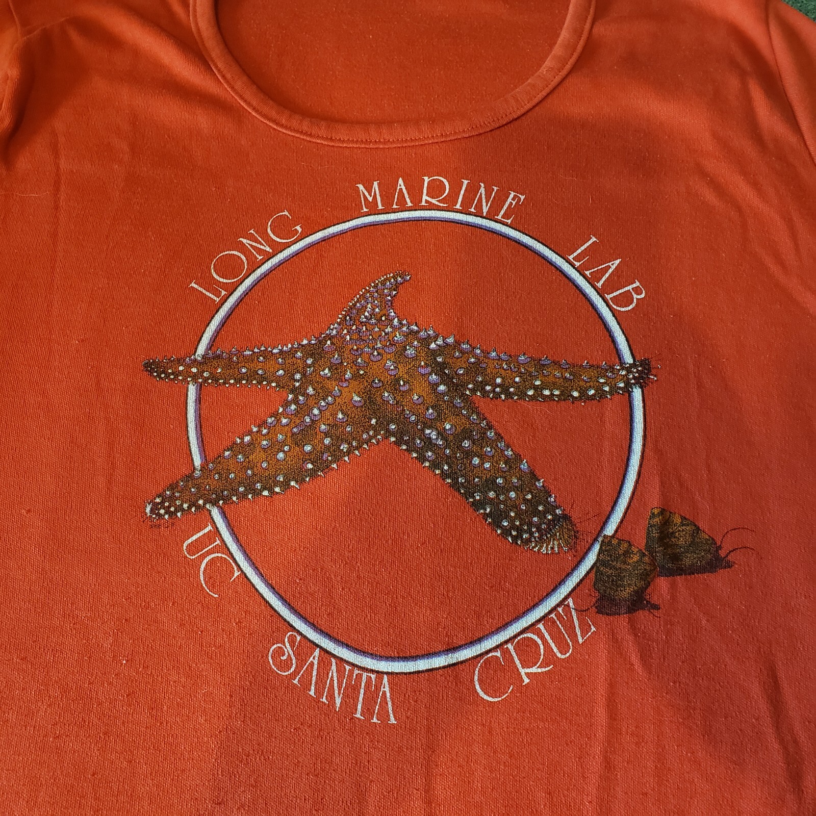 Vtg 70s Long Marine Lab UC Santa Cruz Graphic T Shirt Long Sleeve Fun-Tees XL