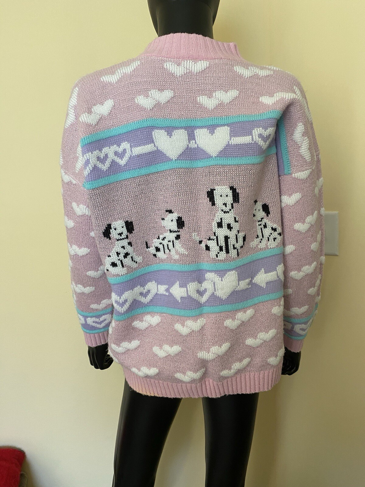 *vintage* 80’s adele knitwear sparkle dalmation sweater