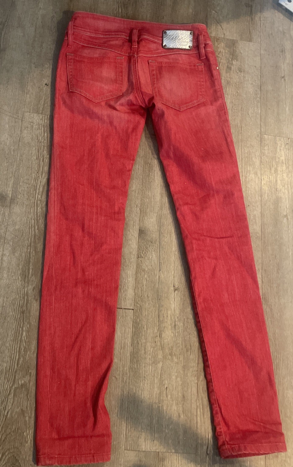 Vintage Diesel Red Faded Skinny Jeans Made In Italy Size 27