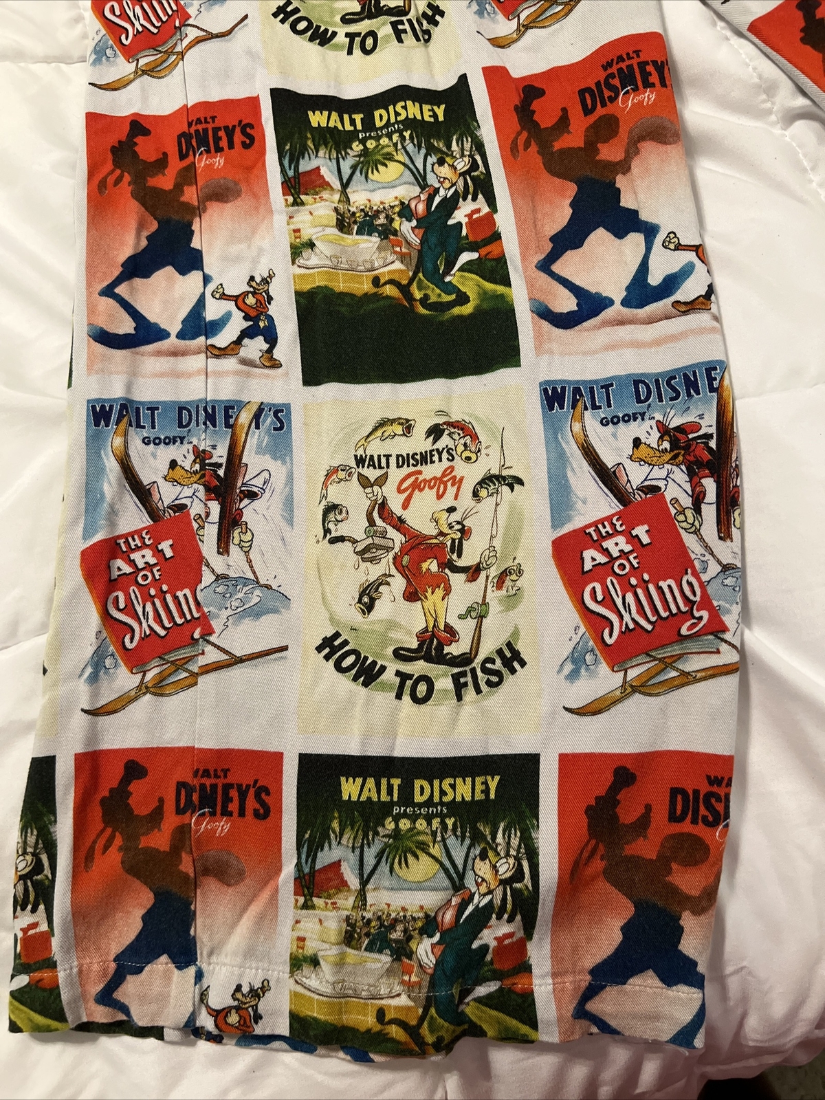 Disney Mickey Mouse CN165/72a Poster Print Casual Pants Vintage 100% Viscose