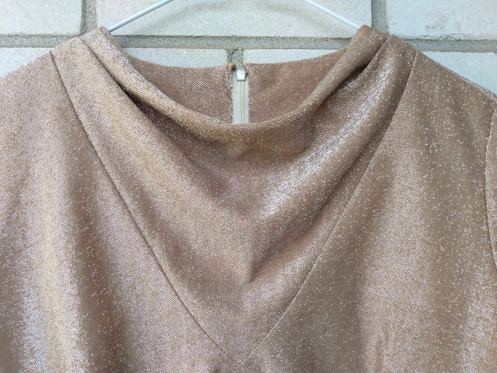 Vintage 60s Metallic Sparkle Shirt 41″ Bust Retro Pullover Blouse Top Fitted