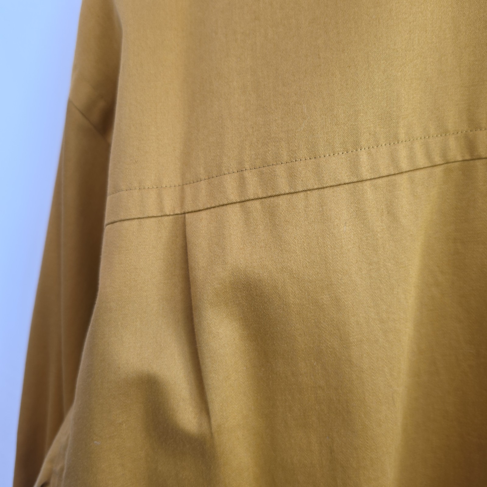 Vintage Bill Blass Mustard Yellow Popover Shirt Dress Oversized Utility Lined 10