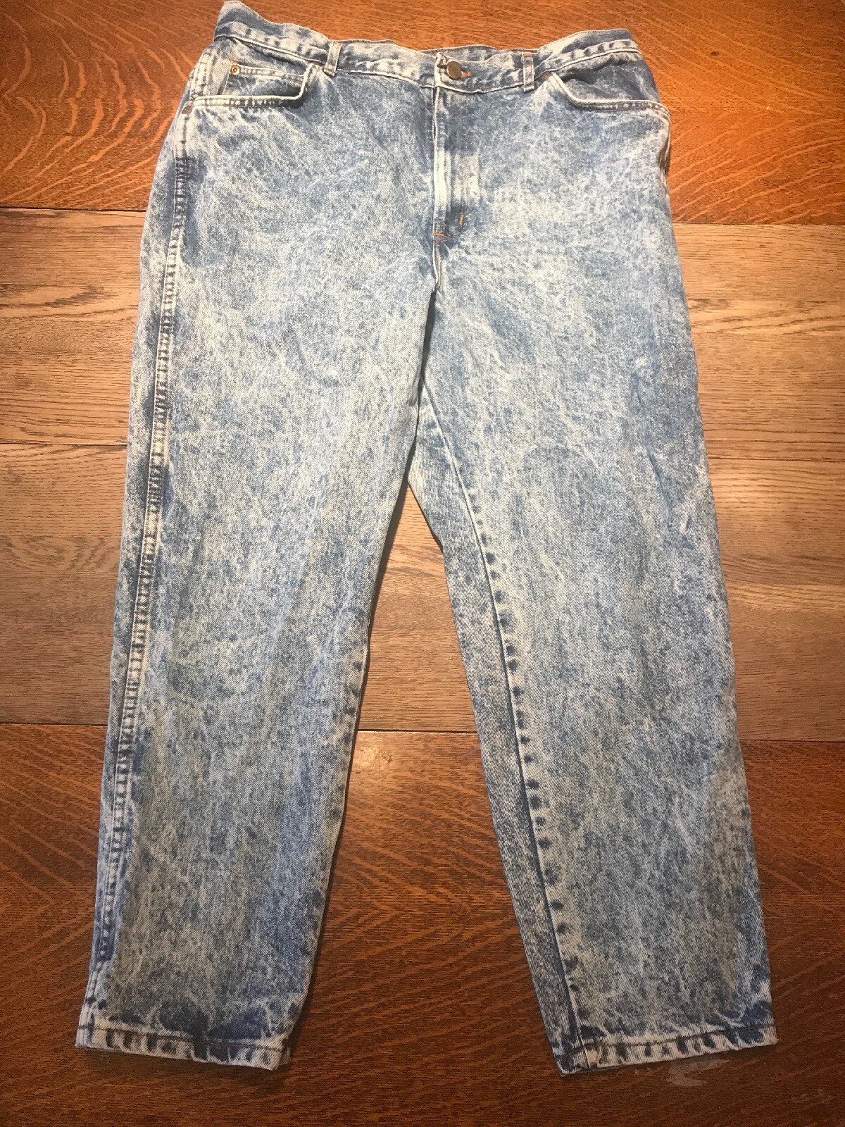 Vintage Chic Acid Wash High Waist Mom Jeans Denim Women’s 22 WP Tapered Ankle