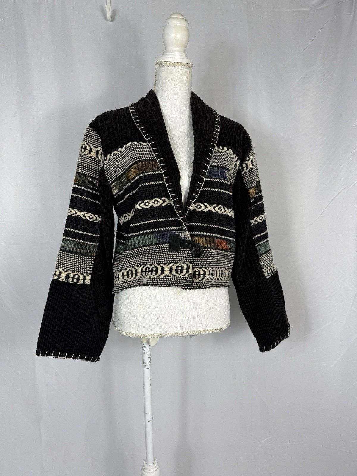 Vintage Flashback Tapestry Western Boho Jacket Blazer Women’s Small