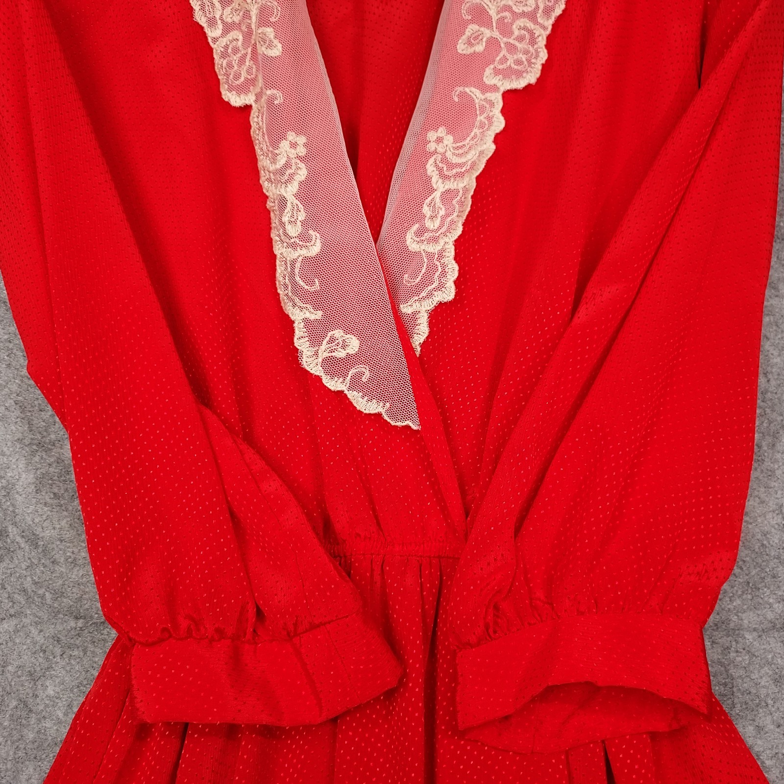 SOPHISTICATES by Jonathan Martin Vtg 80s Red Maxi Dress Women’s 12 Lace Collar