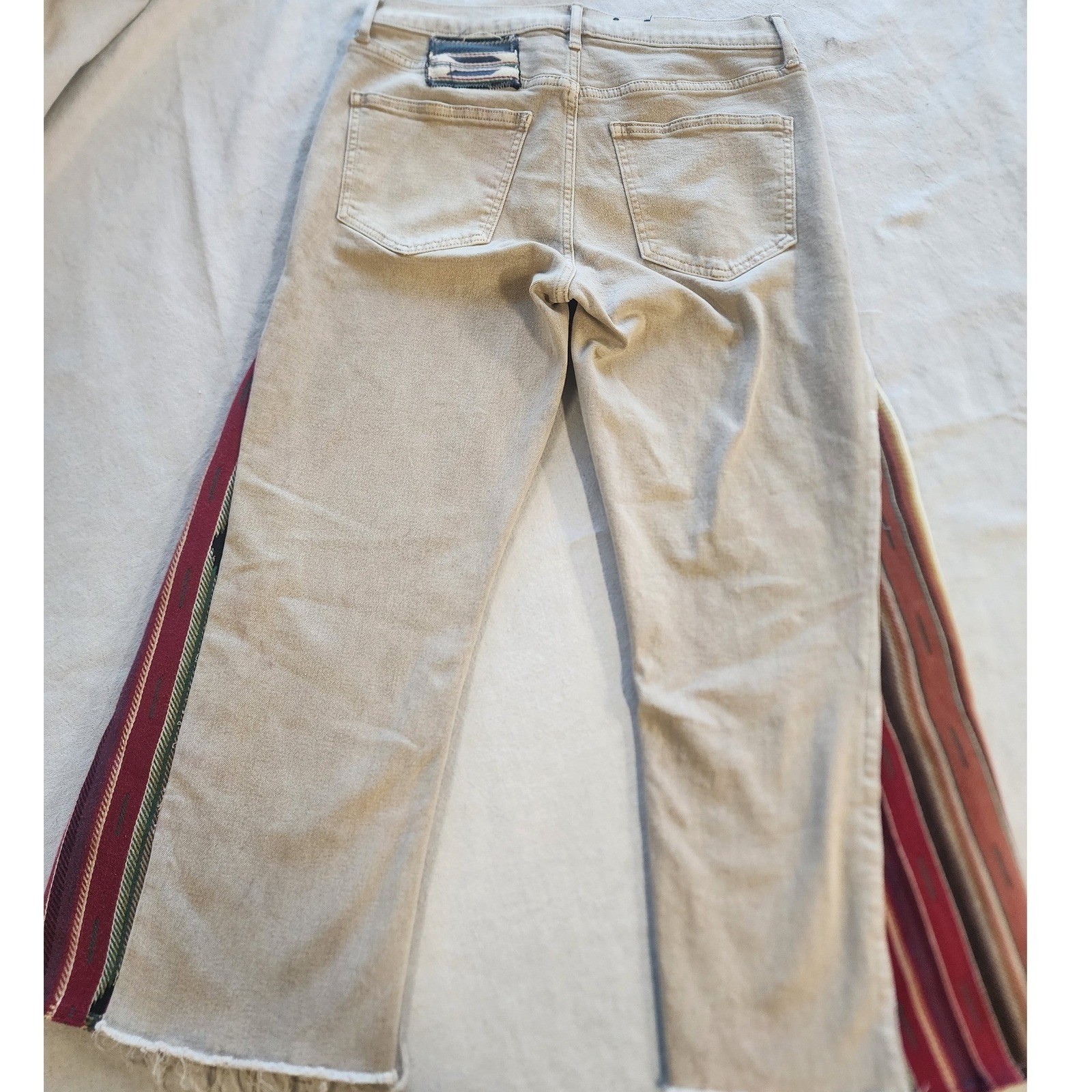 GAP🌿Custom Upcycled Vintage Slim High Rise Jeans Boho Panel wideleg streetwear