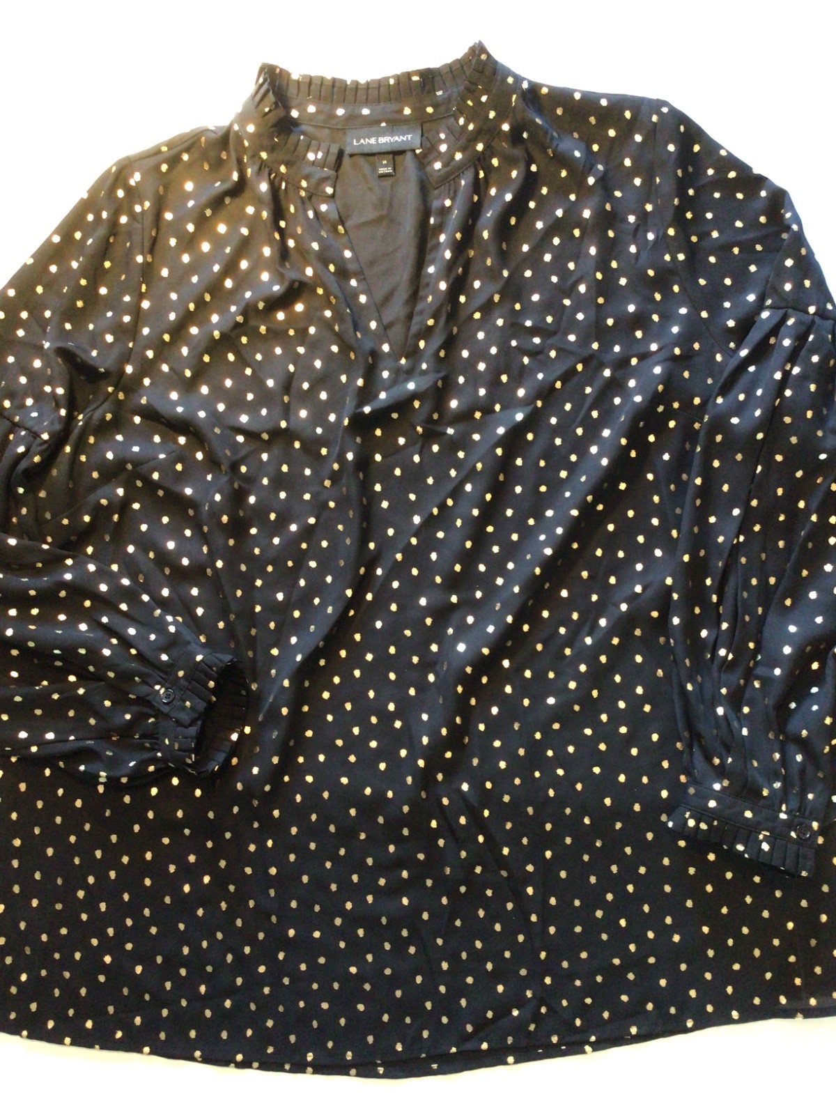 W-14 Plus Special Black w/ Gold Dots Party Cocktail Cozy Fun Romantic Formals