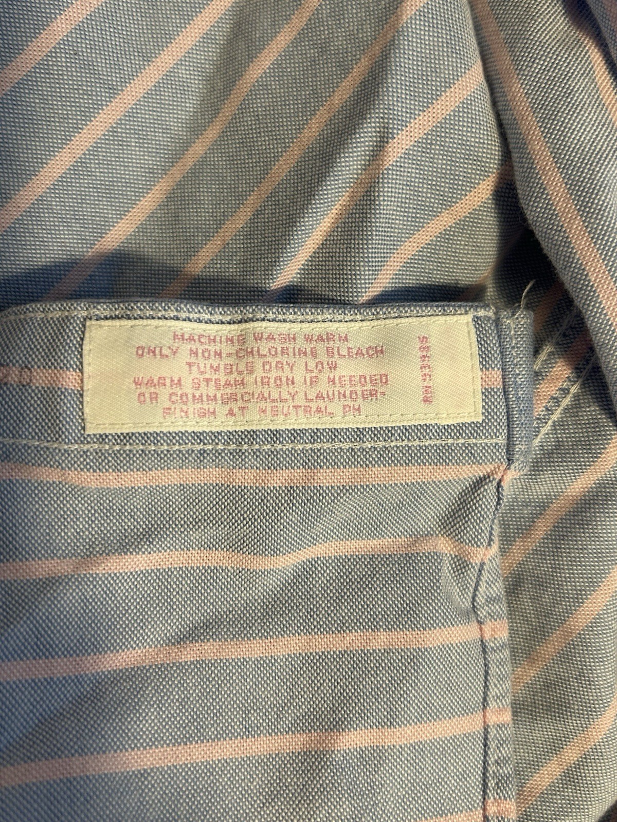 BROOKS BROTHERS 346 Women’s Vintage Blouse SIZE 12 Blue Pink Button Up