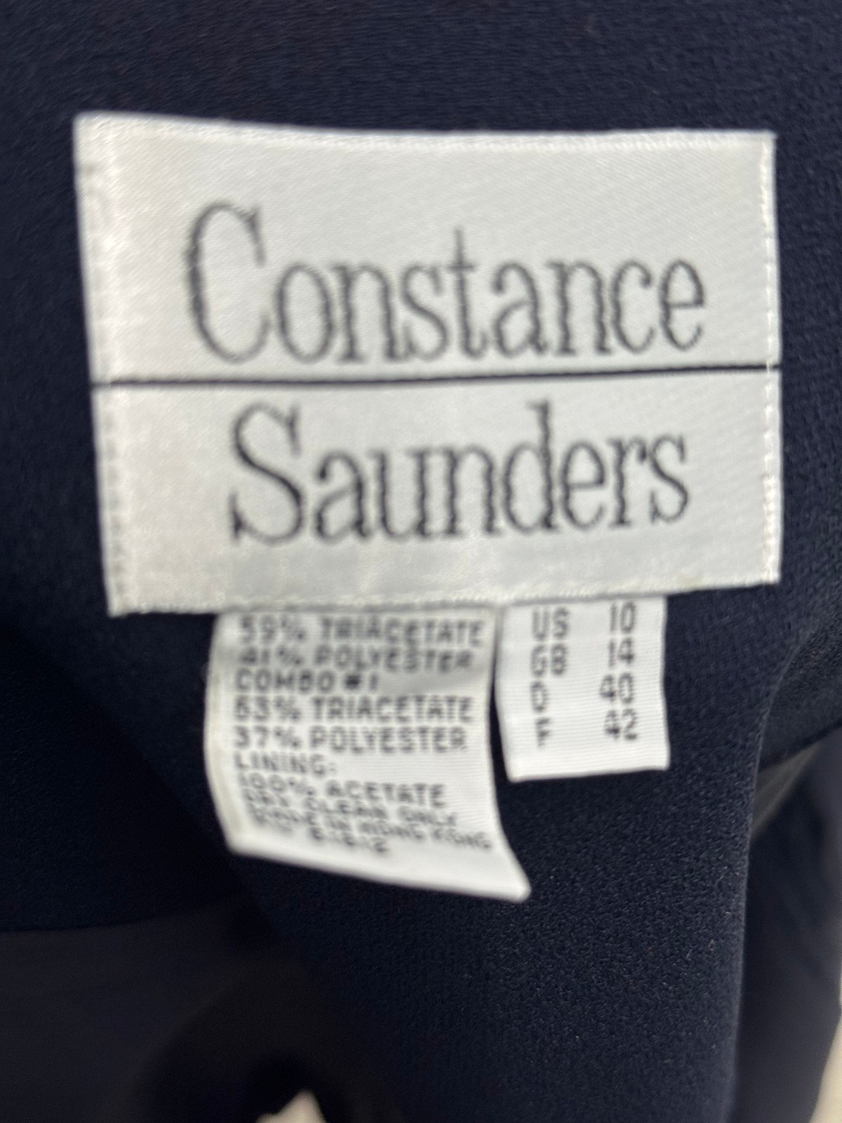 Vintage Constance Saunders Blue Red Military Style Jacket Top Sz 10