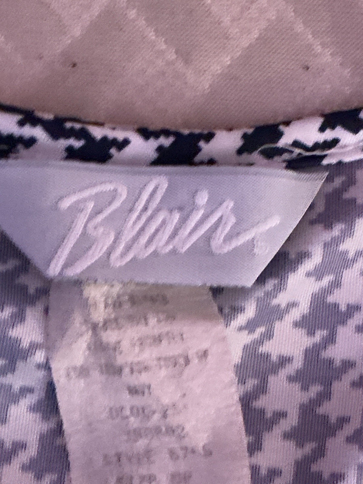 vintage peplum Women’s dress Size 8P Navy and white houndstooth Navy Skirt