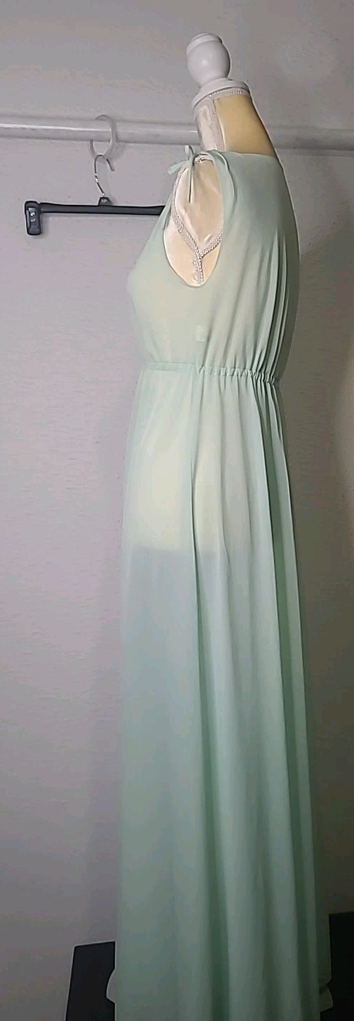 Vintage Vassarette 1970s Crepelon Sheer Nylon Slip Nightgown Long Maxi Pinup