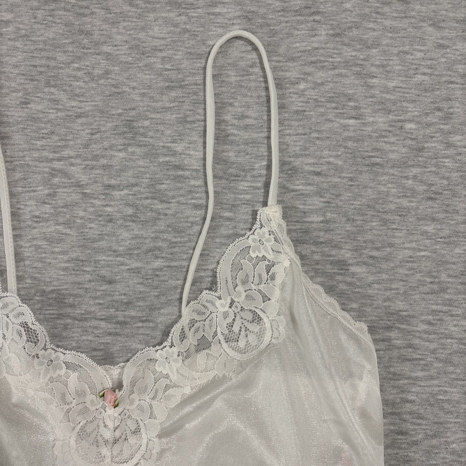 Vintage Lady Desiree Nylon Lace Camisole Womens Small Whimsy Dainty