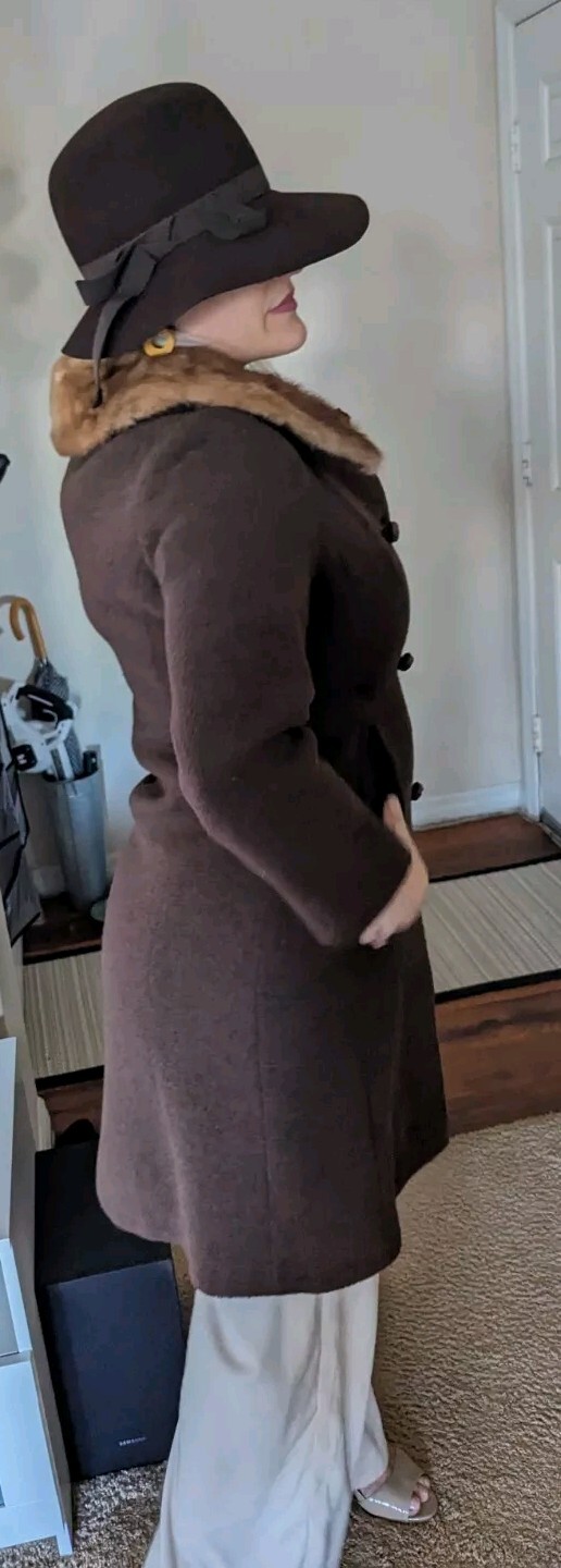 Joseph Horne Vintage Wool And Fur Collar Coat