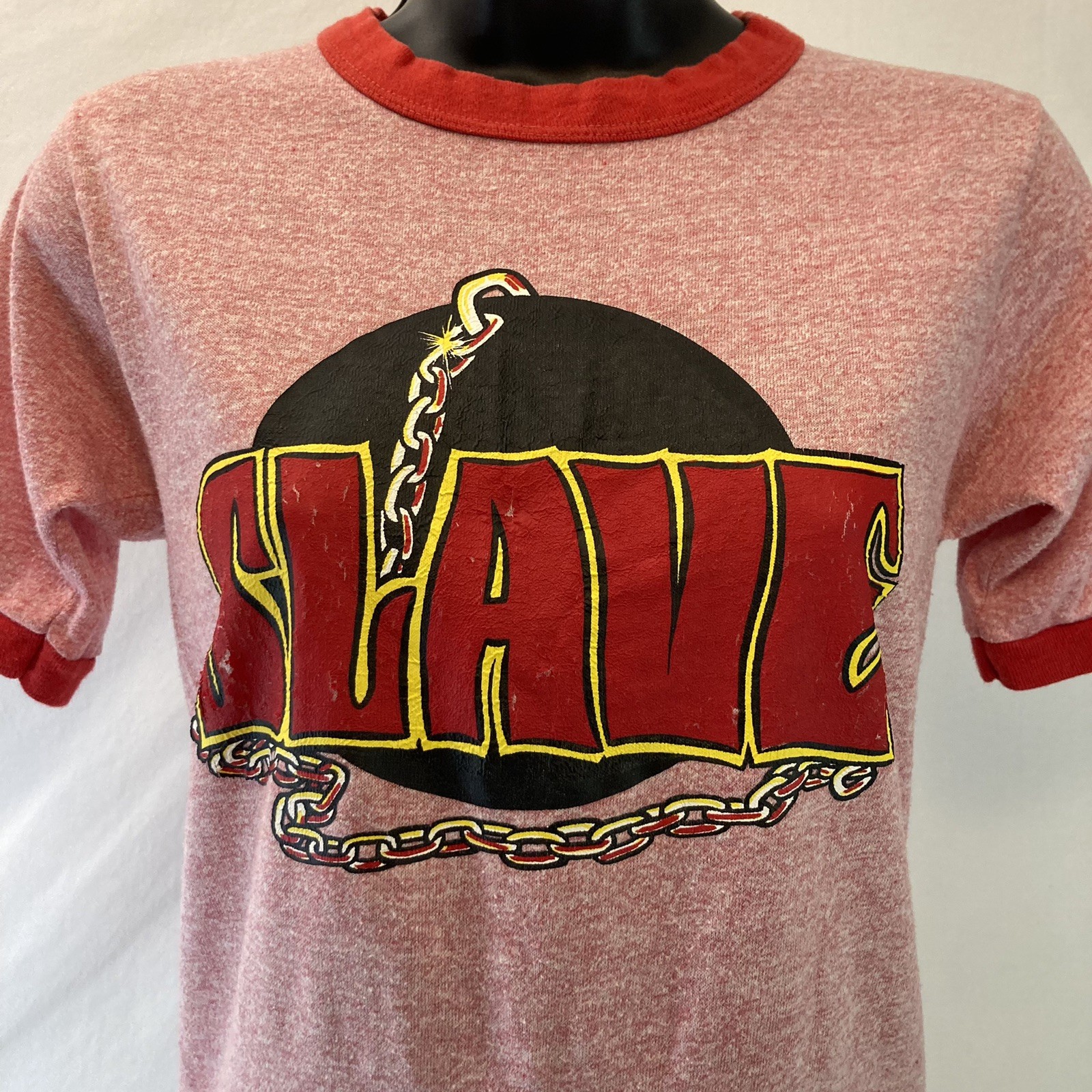 Vintage 70s Slave Band Tshirt Women’s S Single Stitch Ringer RARE Funk Soul R&B