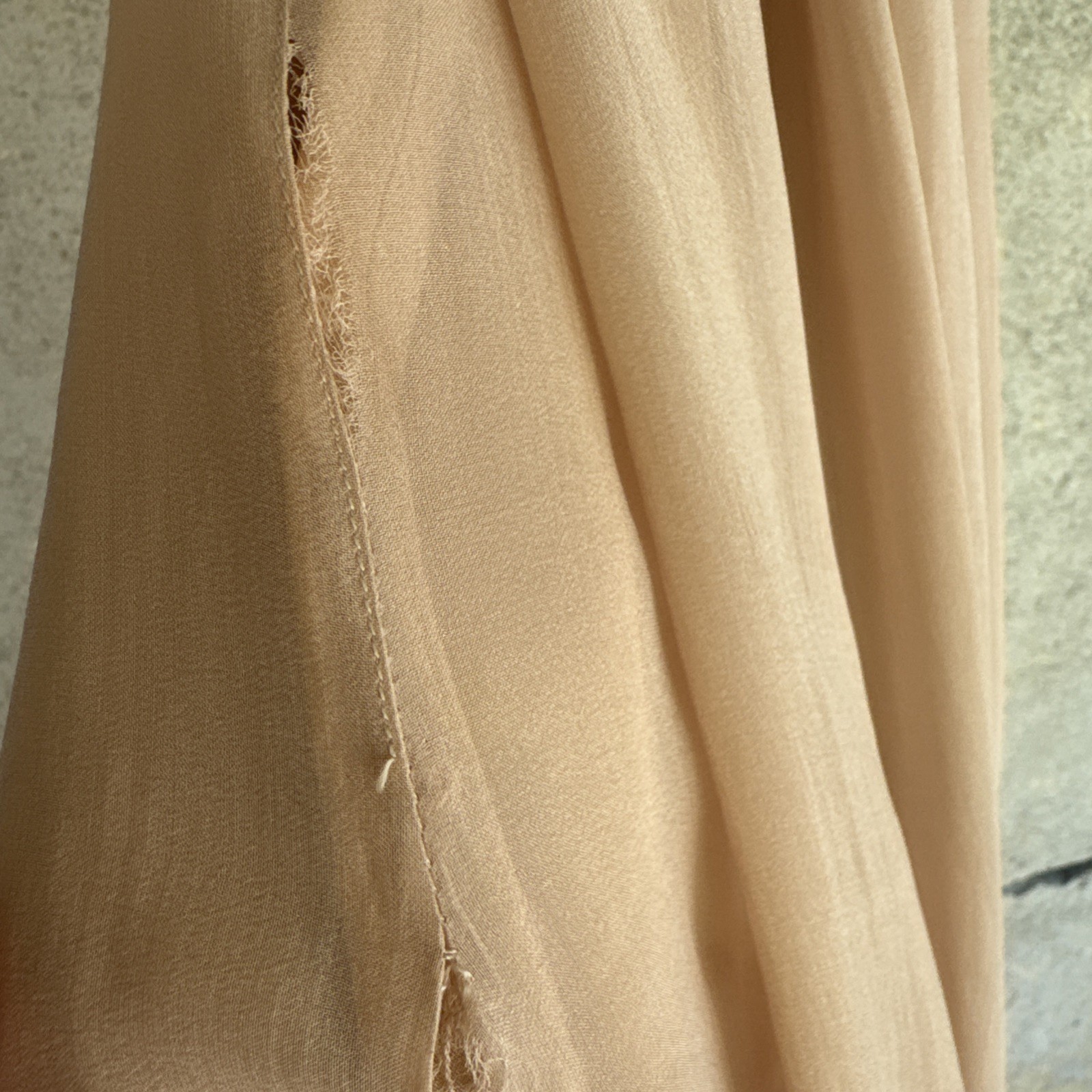 Vintage 1930s Lightest Pink Silk Chiffon Gown Triple Strap Maxi Fairy Dress