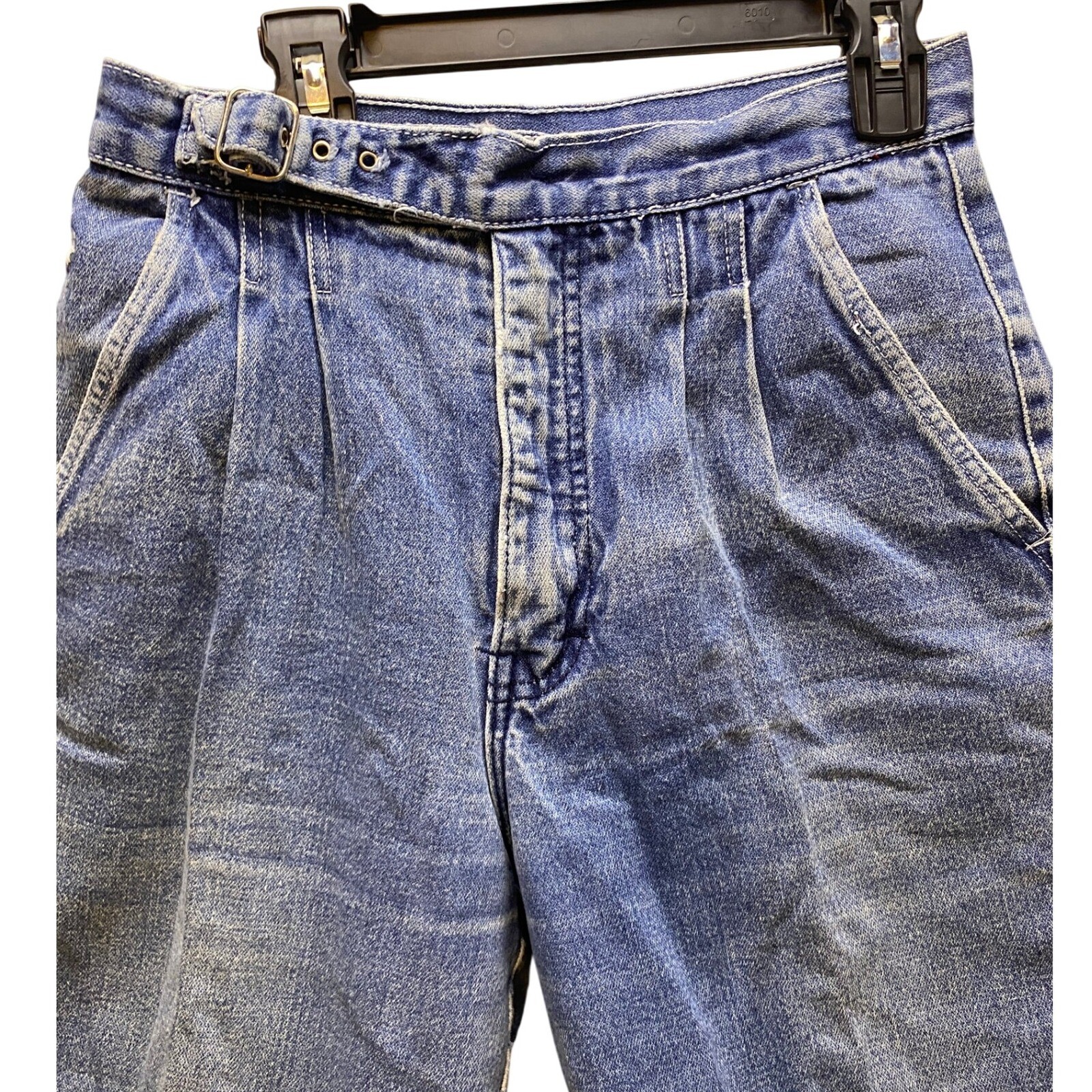 Vintage Normandee Rose Jeans Womens 9L Pleated Buckle Baggy 80’s High Waisted