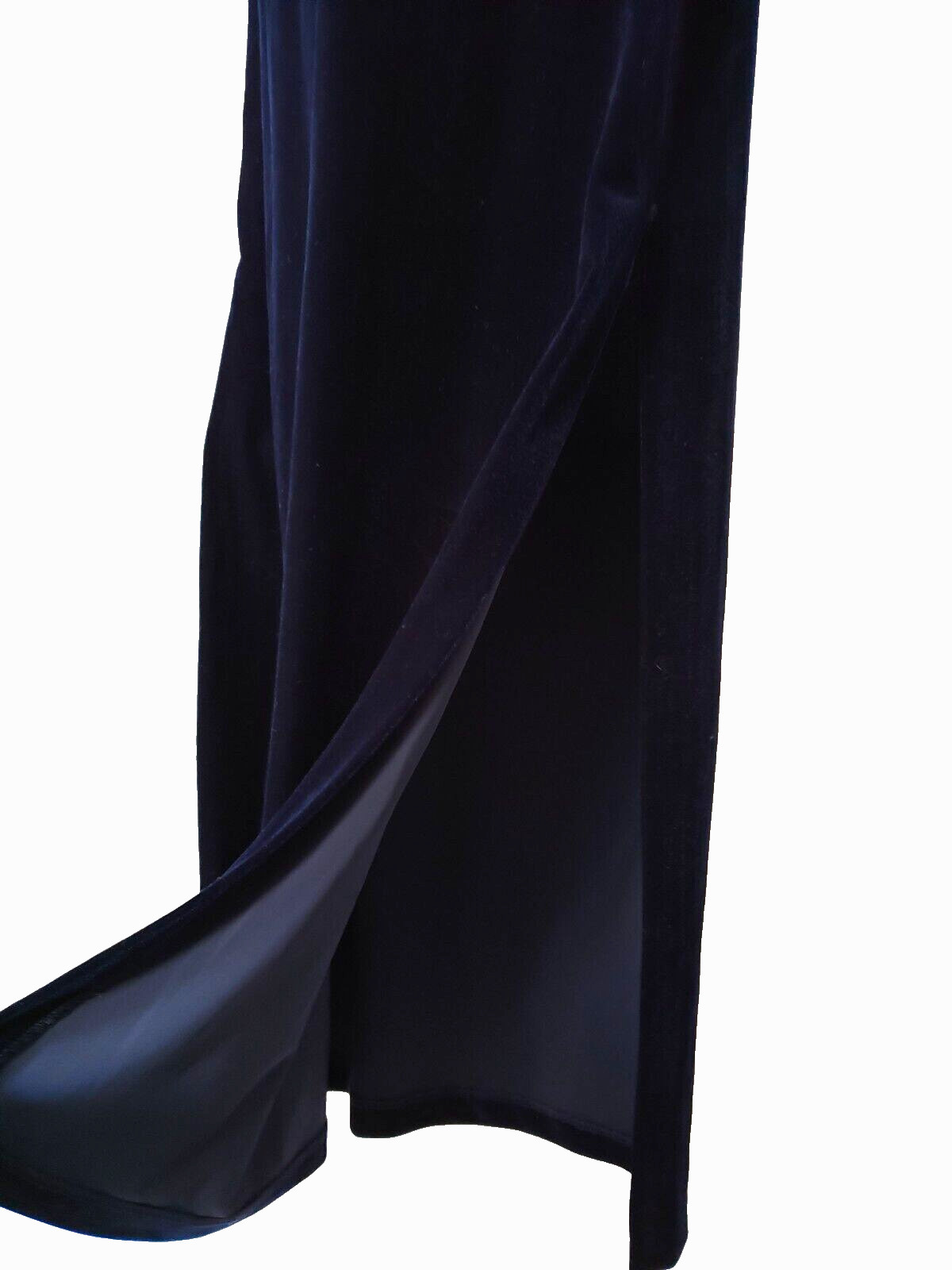 Glam Vtg Blondie & Me Evening Indigo Party Evening Maxi Dress 9/10 Velvet Body