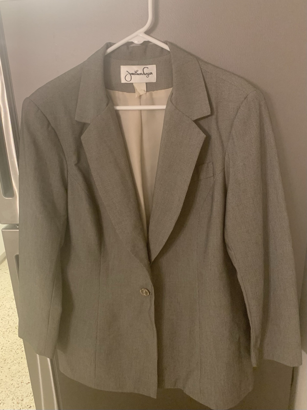 Vtg Jonathan Logan 80s Corpcore Brown Two Button Jacket Blazer 16 Academia