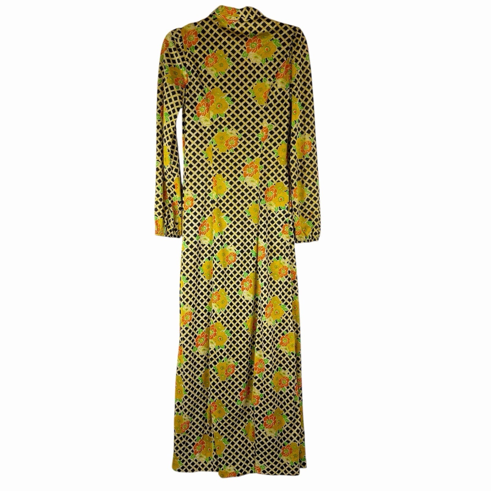 Vintage 70s Maxi Dress Small? Floral Mod Retro Hippie Boho Cottage