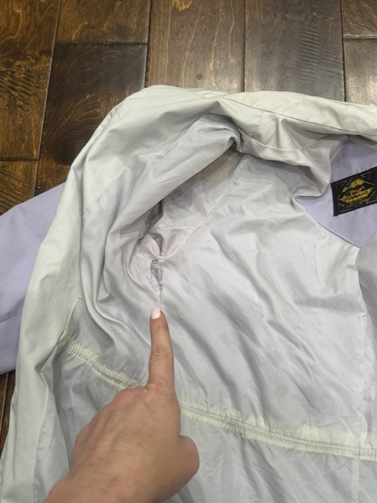 Vintage Foxland By Landon Light Purple Belted Trench Coat Size Small/ Medium