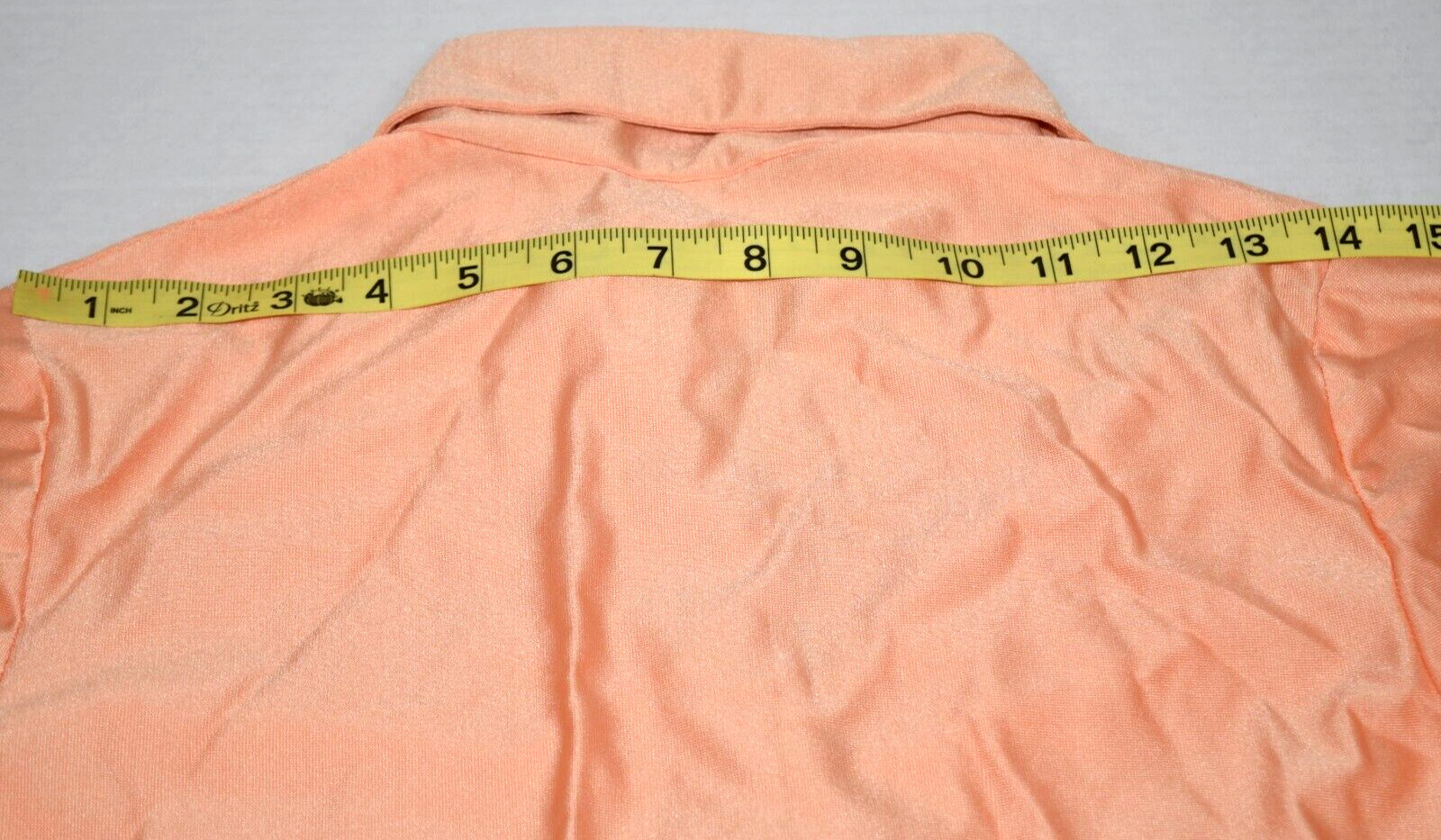 Vintage Shirt Bikini 3 Piece Set Size S/M 70s Melon Orange Bedazzled Silky