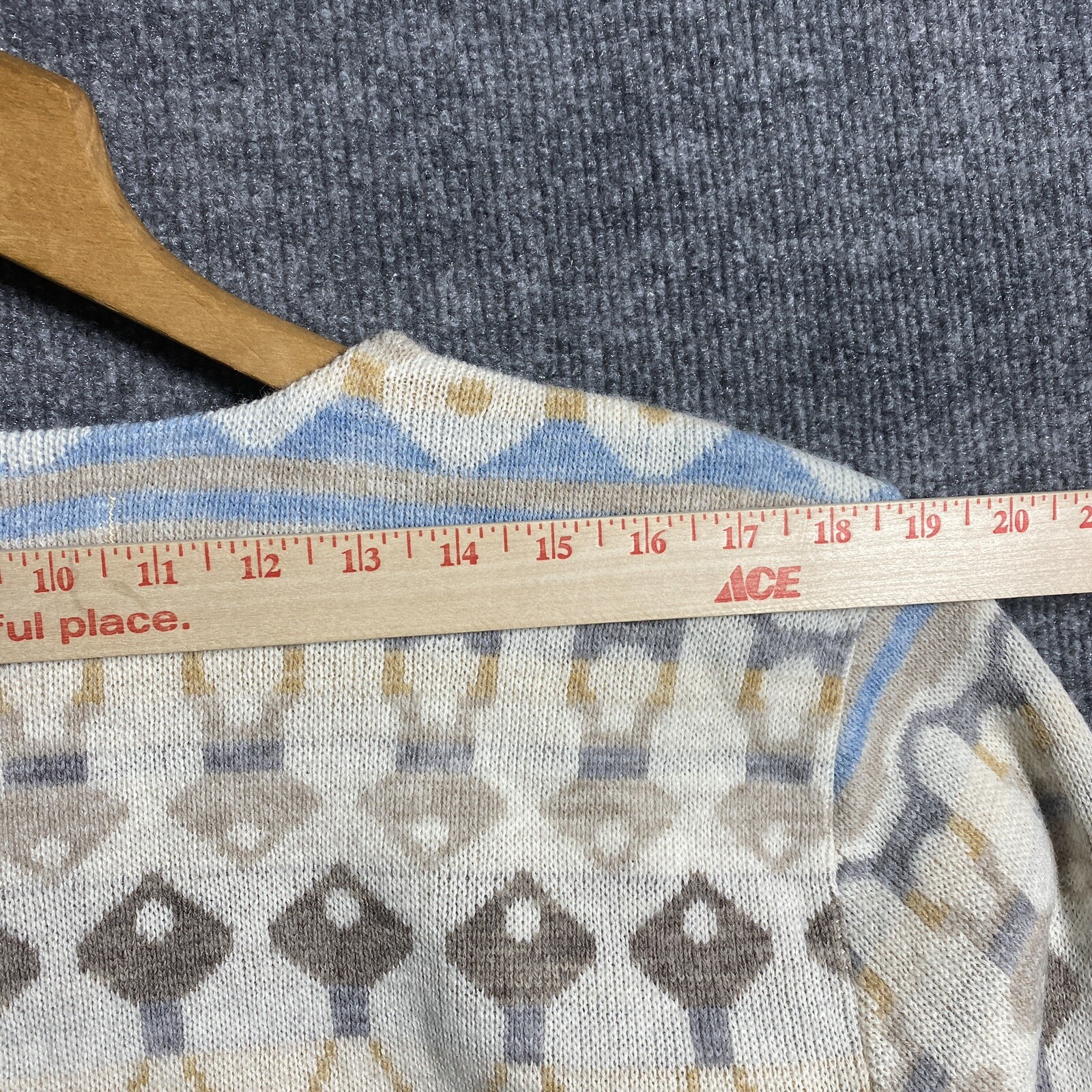 VINTAGE 60s Jersild Fair Isle Crewneck Sweater Women Size Large Nordic Acrylic