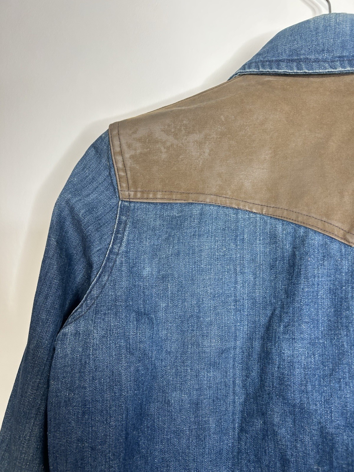 Vintage 1970s Denim Jacket Women’s Blue Snap Up Everyday Jean Western