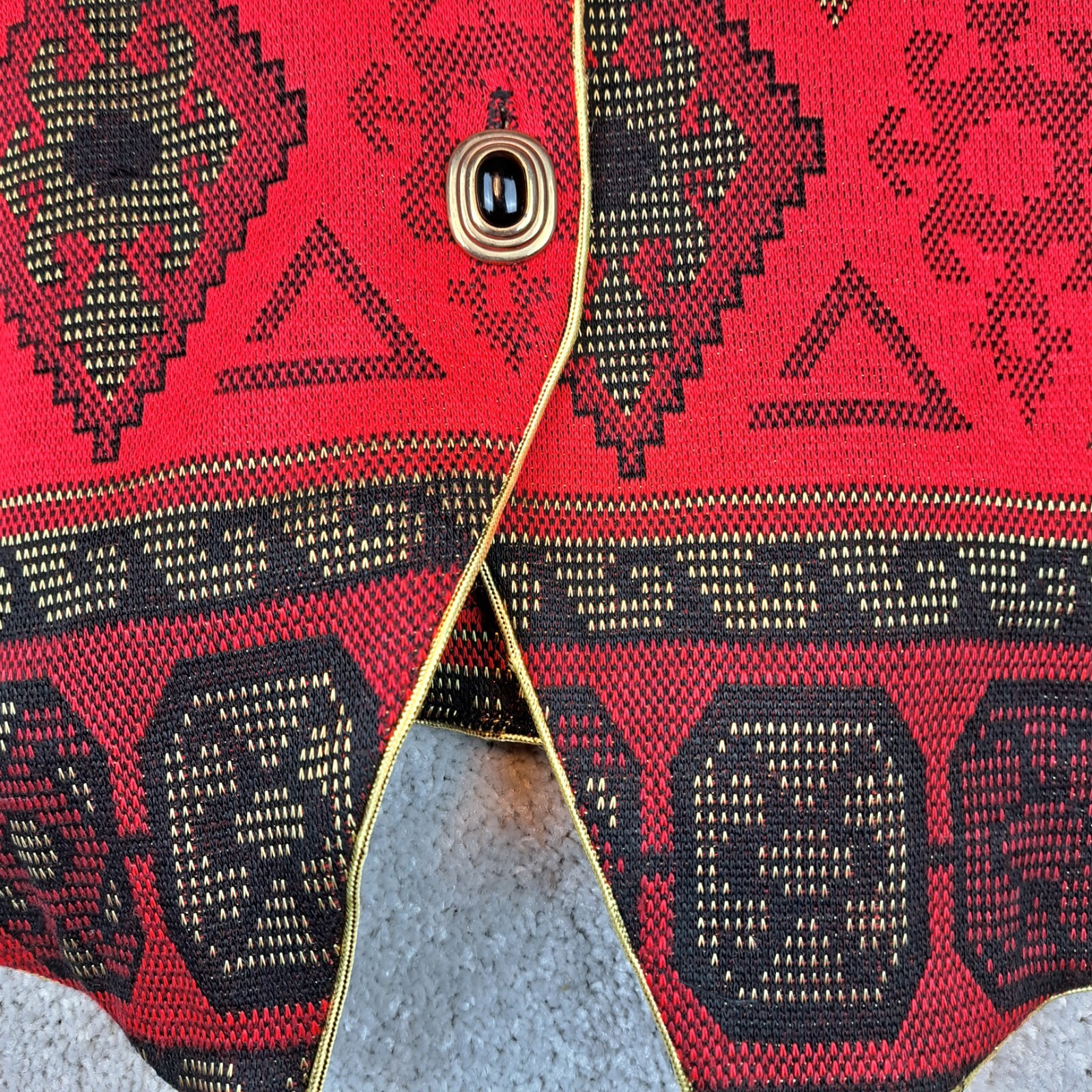Vintage Tina Barrie Size 18 Black Red Gold Boho Vintage Hippie Retro Y2K Western