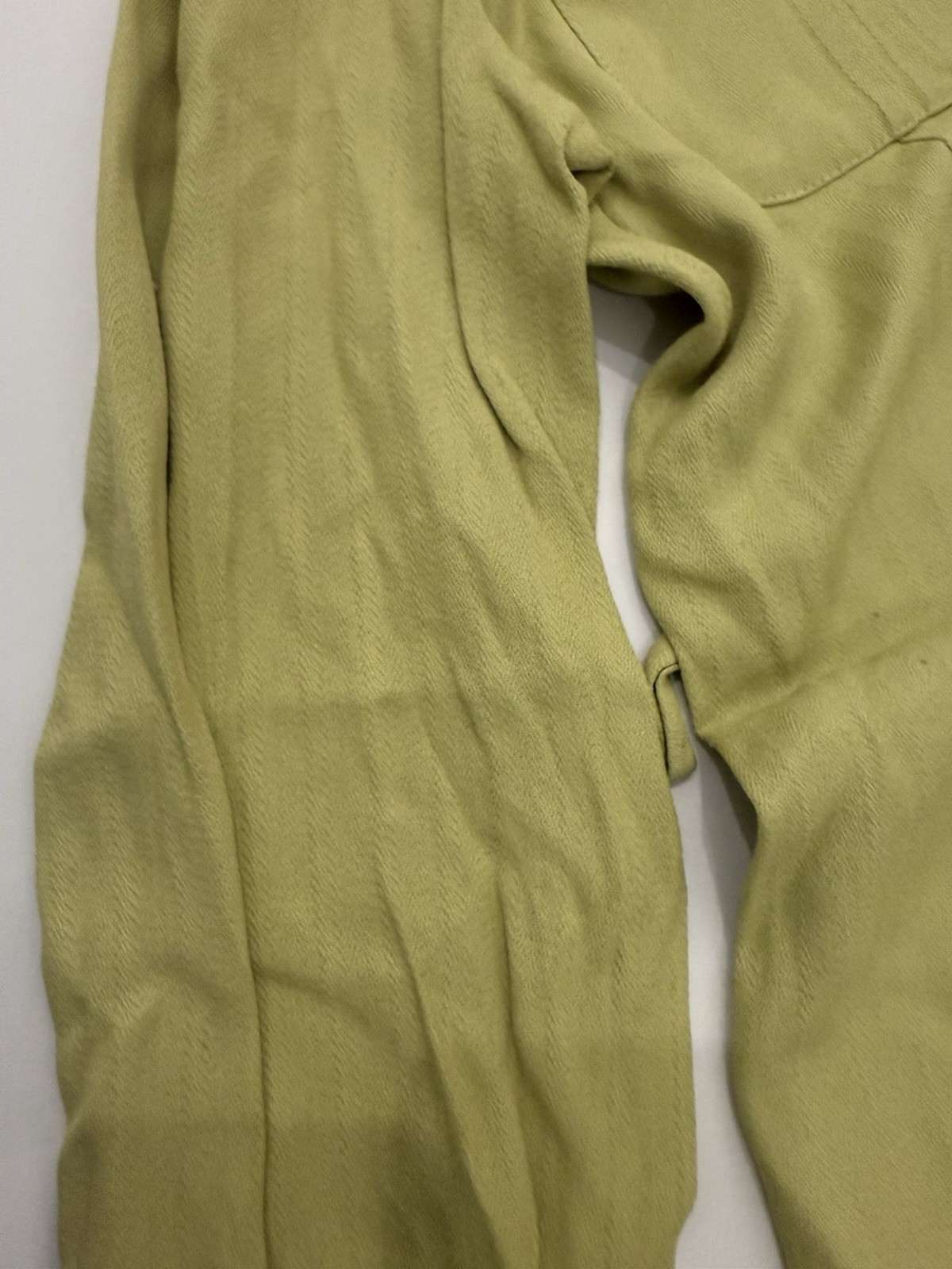 MENU Lime Green Shirt Dress | Vintage 1990s Minimalist Button Front Midi