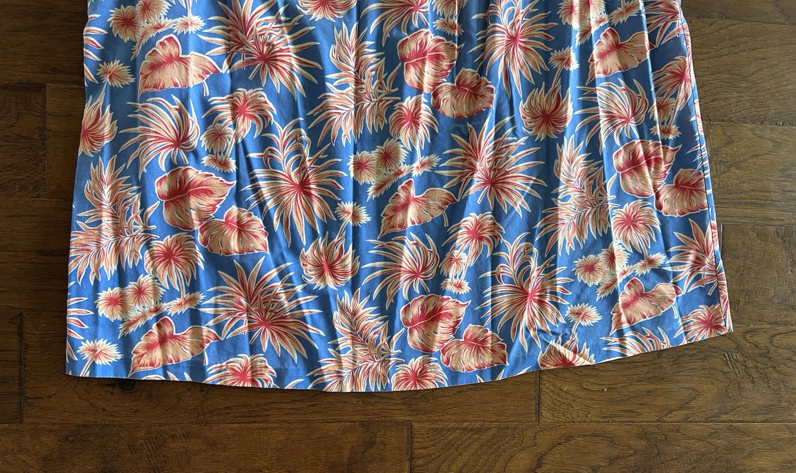 Vintage Sears MuuMuu Mumu Colorful Blue, Pink, White Hawaiian House Dress Womens