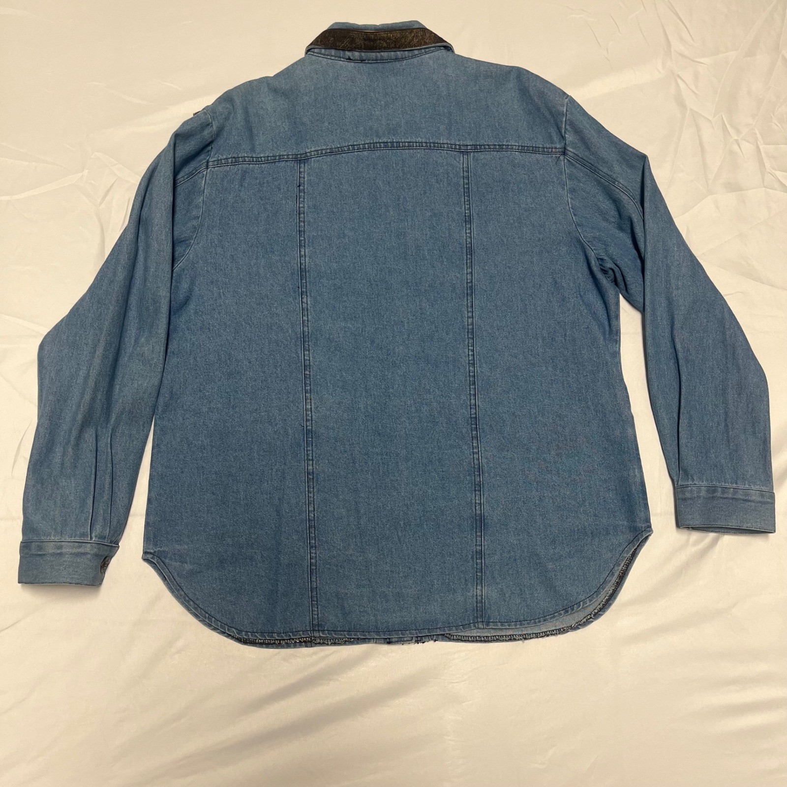City Girl Sport Vintage Blue Denim Studded Western Shirt 14