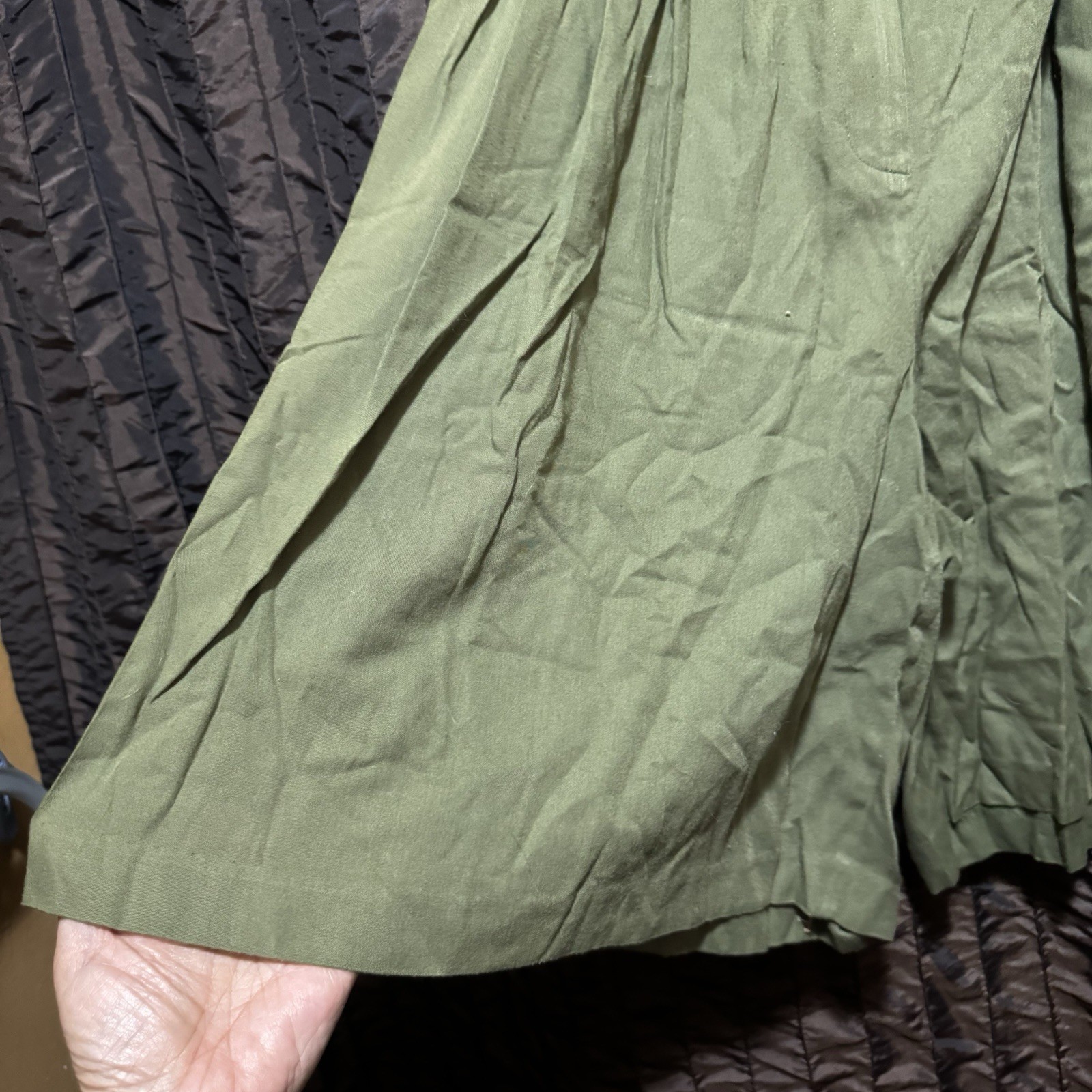 Kathie Lee Women’s Green Shorts Elastic High Waist Pleated Front Size 10 Vtg