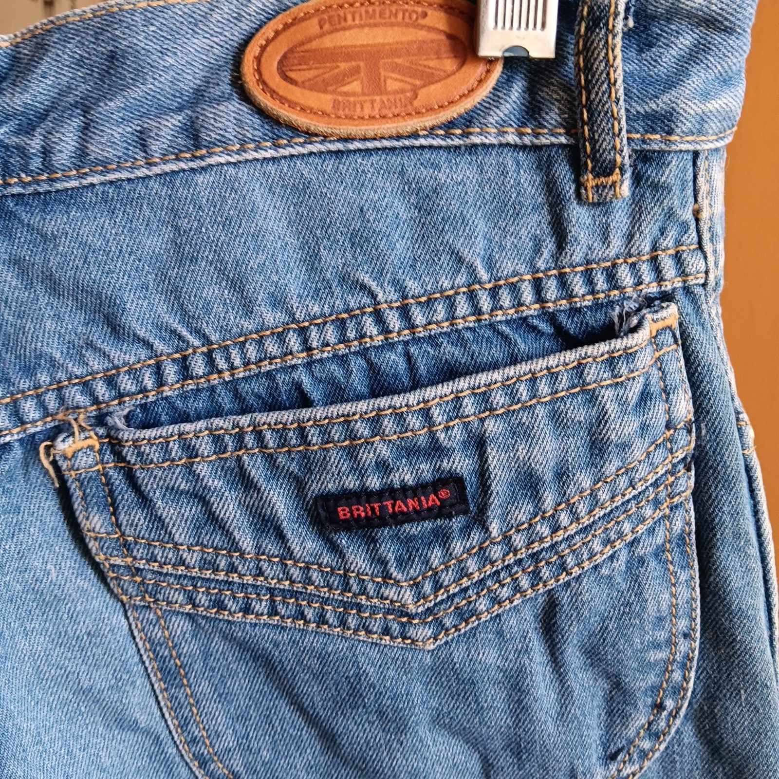 27×34 Britannia Tue Vintage 70’s High-Waisted Disco Boho Denim Indigo Denim
