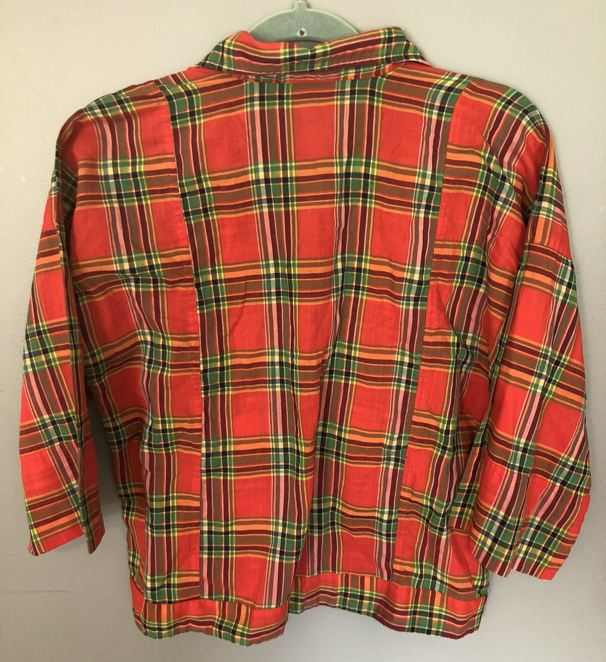 Vintage 1970 Organically Grown by Arpeja Plaid Shirt Size M