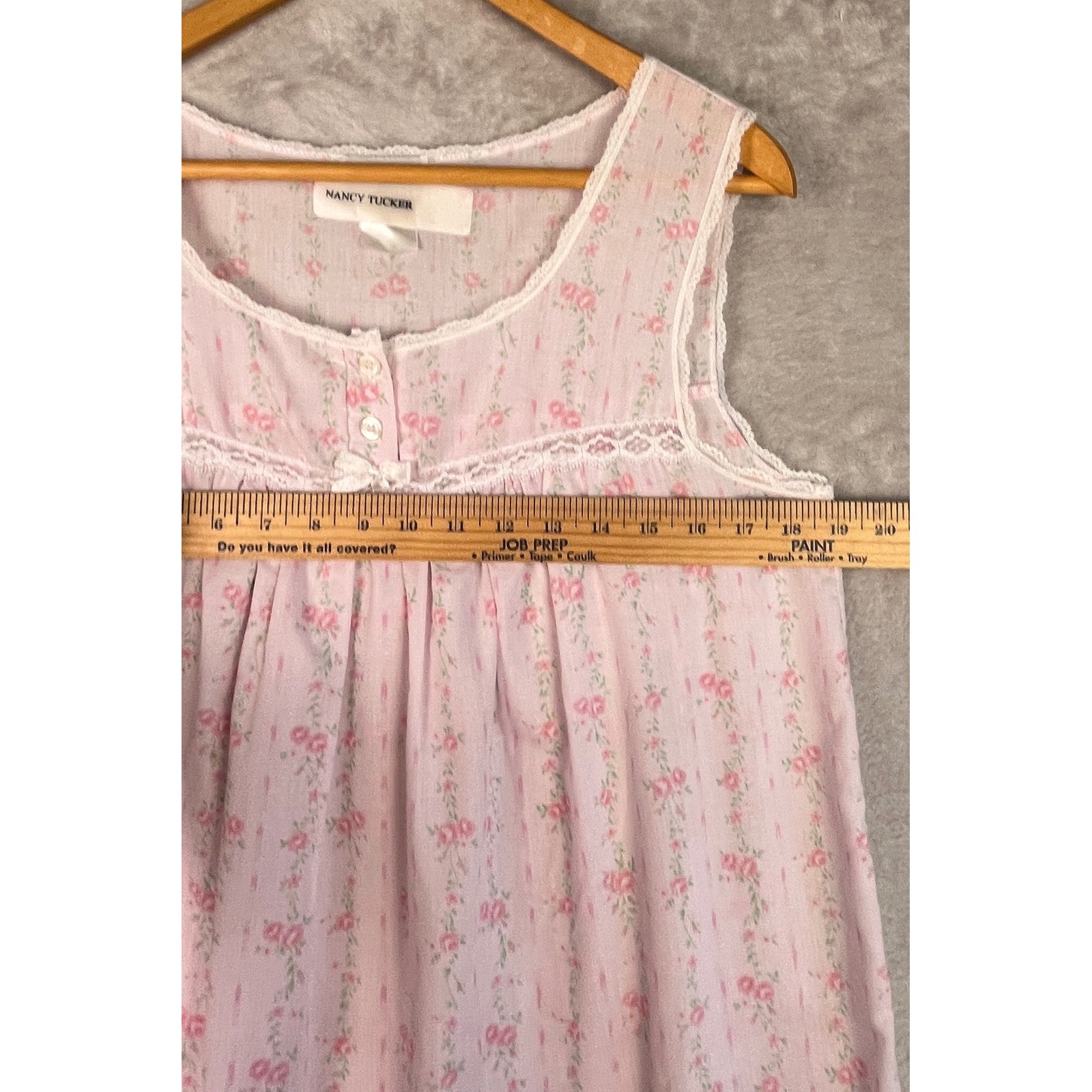 Vintage Character Nightgown Robe Set Medium Pink Floral Lace Grandma Cottagecore