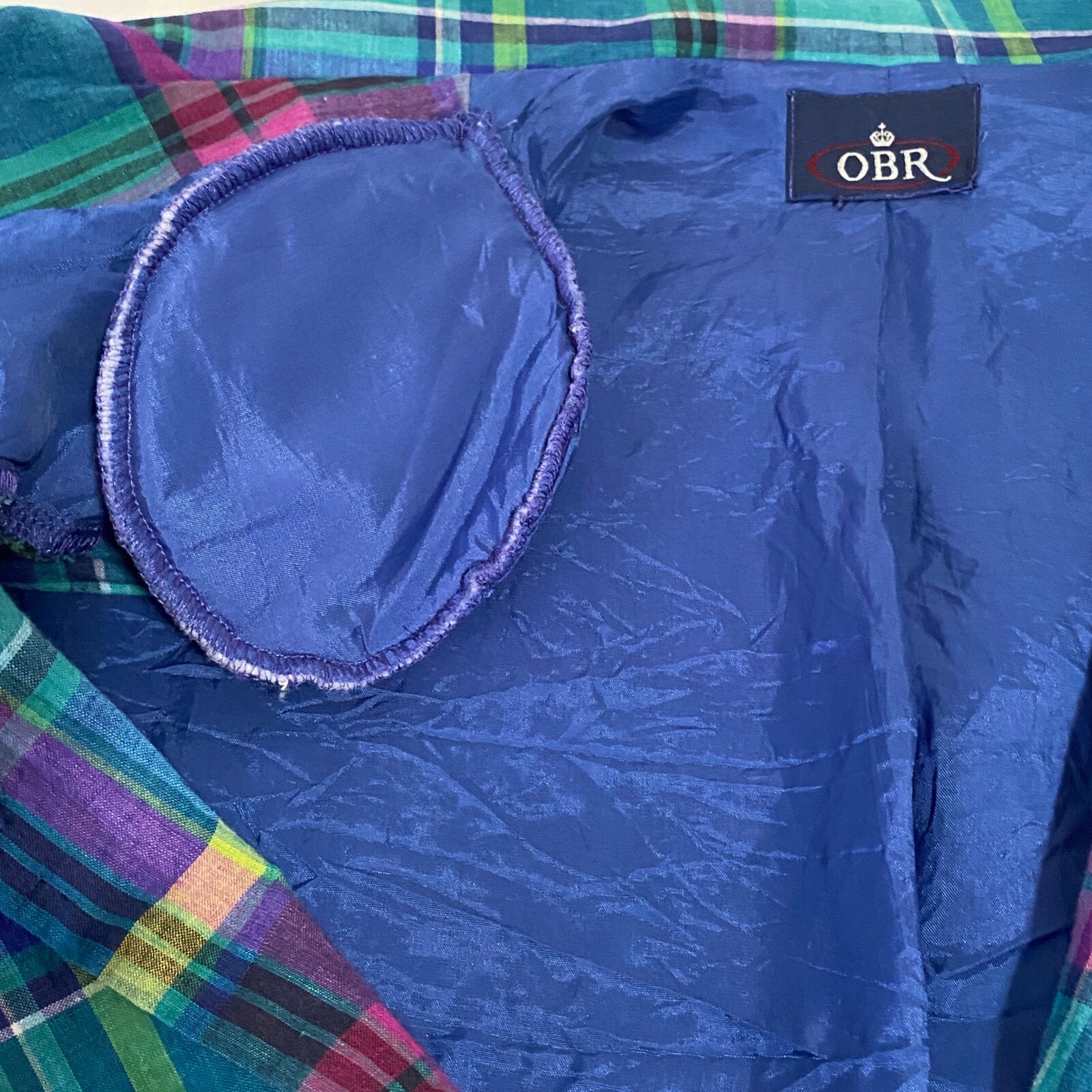 Vtg Plaid Jacket Blazer Chest 40in. Preppy Madres Sporty Academia OBR Summer d