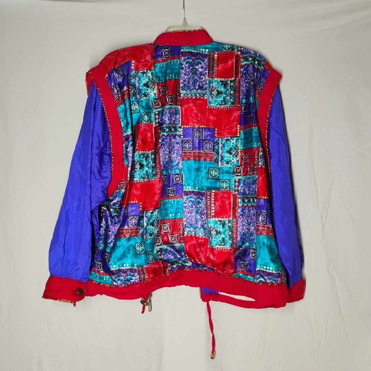 Lavon Vintage 80s 90s Women’s Large Track Suit Jacket Colorful Fancy Minor Flaw